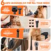 Dog Grooming Kit Low Noise Wholesale Pet Hair Vacuum Cleaner Dog Dryer Removal Brush with 6 Pet Grooming Tools