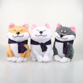 Cute Plush Action Figure Akita Dog Pillow Plush Toys (Color: White)